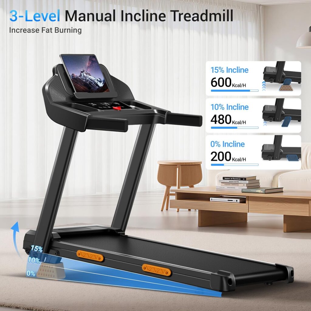 CURSOR FITNESS 15% Incline Folding Treadmill