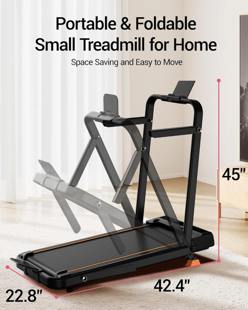 CURSOR FITNESS 4-in-1 foldable Walking Pad Treadmill with Incline